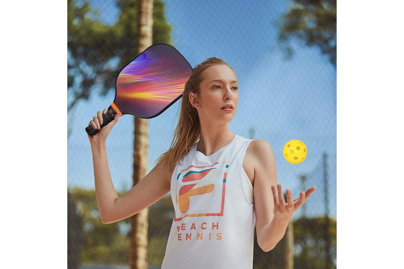 Fiberglass Pickleball Paddle Set with 4 Balls - Light Rays