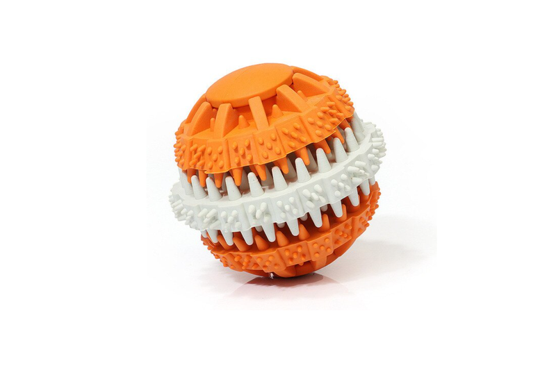 Milk Fragrance Dog Molar Ball Doggy Brush Tooth Cleaning Orange - Standard - Set Of 1