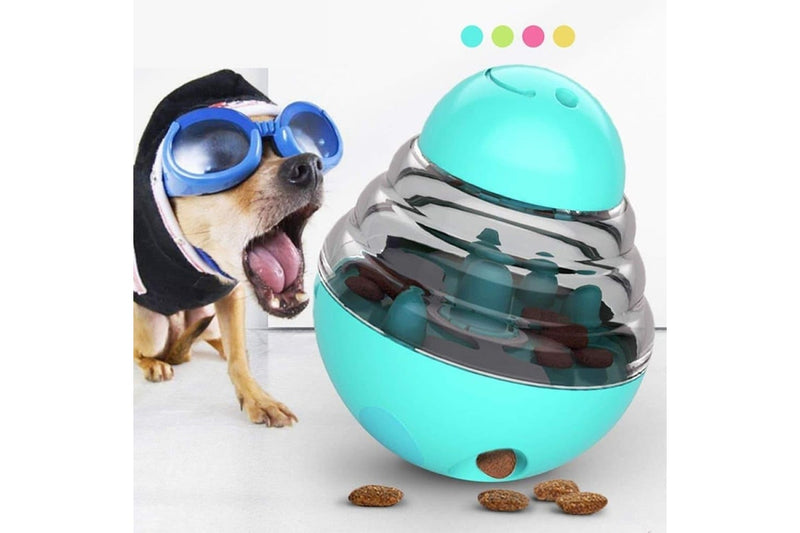 Adjustable Food Dispensing Tumbler Treat Ball With Leaky Hole Dog Toy