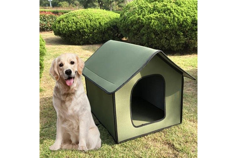 Medium Foldable Waterproof Outdoor Pet House - Green