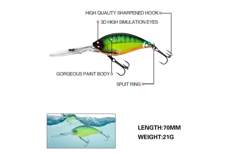 2 Piece Inner Laser Deep Dive Sea Fishing Bait