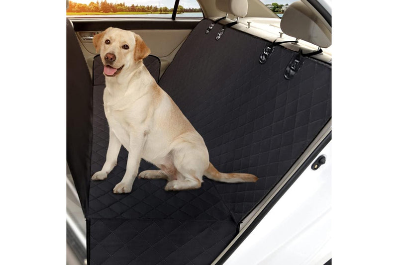 PETSWOL Dog Car Back Seat Cover - Black