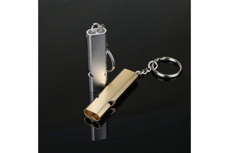 Generators Power Aluminium Alloy Survival Outdoor Rescue Whistle Tools Silver - Silver