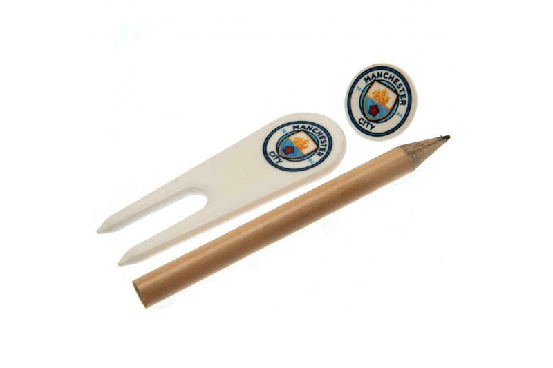 Manchester City FC Golf Gift Set (Brown/White) (One Size)
