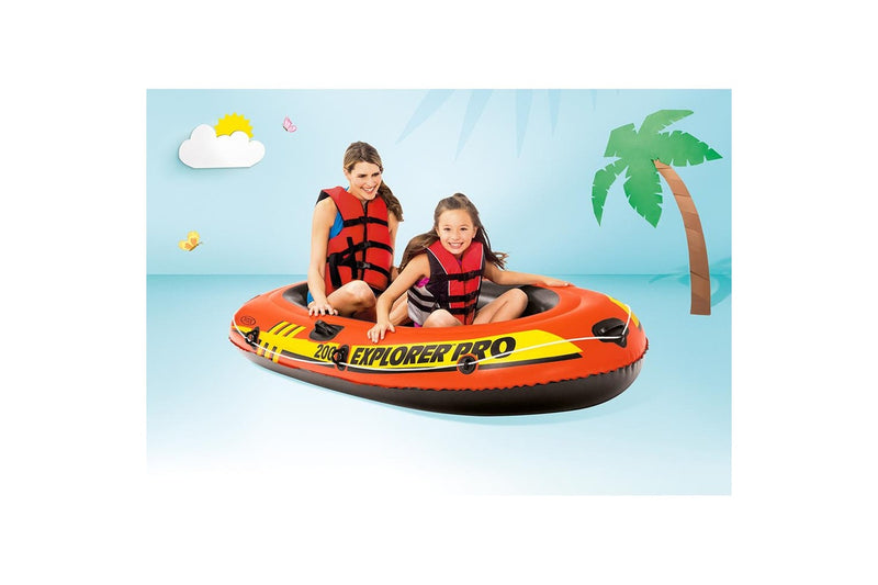 Intex Explorer Pro 200 Inflatable 196x102cm Boat Kids Water Outdoor Toy Orange