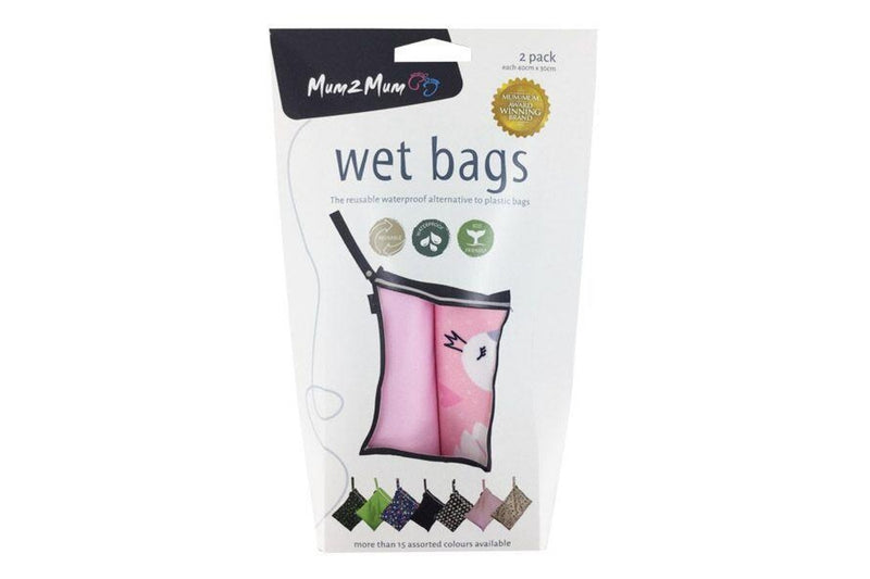 Mum 2 Mum: Wet Bag - Swans/Pink (2 Pack)