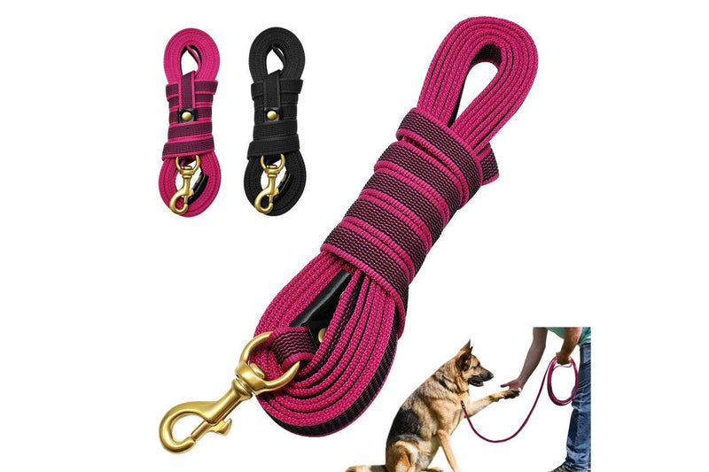 Durable Medium Large Pet Dog Long Training Leash - Black - 2M