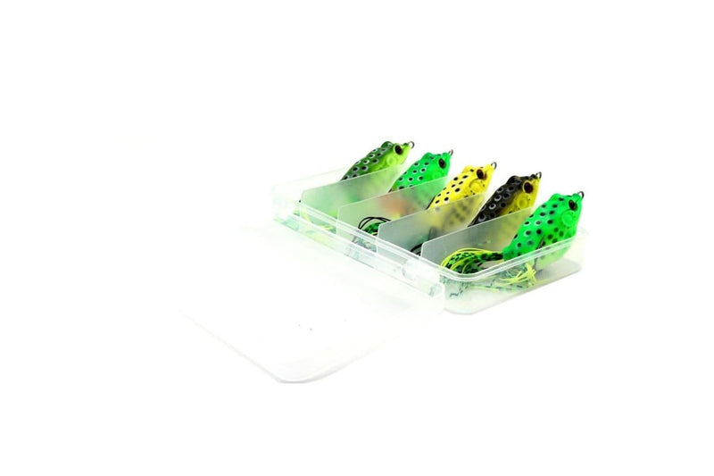 5 Soft Water Hit Frog Lures With Box