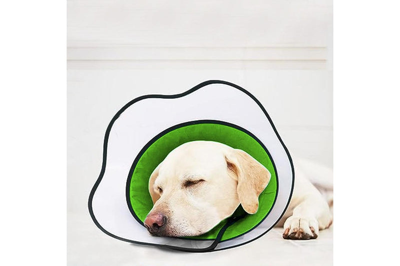 Pet Dog Cone Collar Soft Neck Collar Adjustable Pet Elizabethan Collar Green