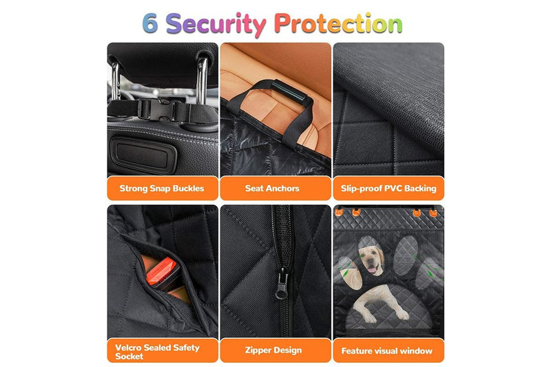 Waterproof Anti Slip Washable Backseat Car Cover with Pockets