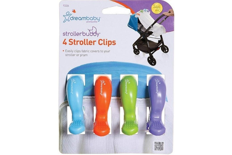 Dreambaby: Strollerbuddy Stroller Clips - Multi-Coloured (4 Pack)