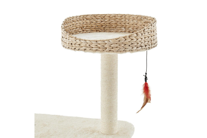 Zoomies 4-Tier Wicker Cat House & Scratching Post 107cm