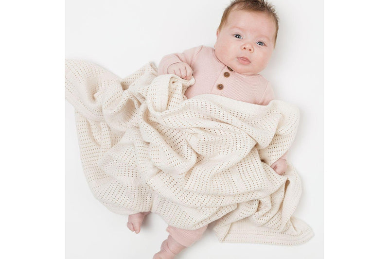 Lulujo: Cellular Blanket - Oatmeal