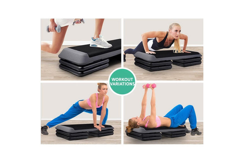 Everfit 2X Aerobic Step Riser Exercise Stepper Block Gym Home Fitness