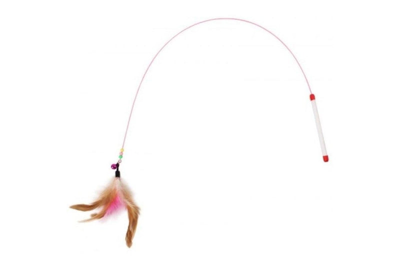 High Toughness Two Color Feather Wire Funny Cat Toy Multi - Standard