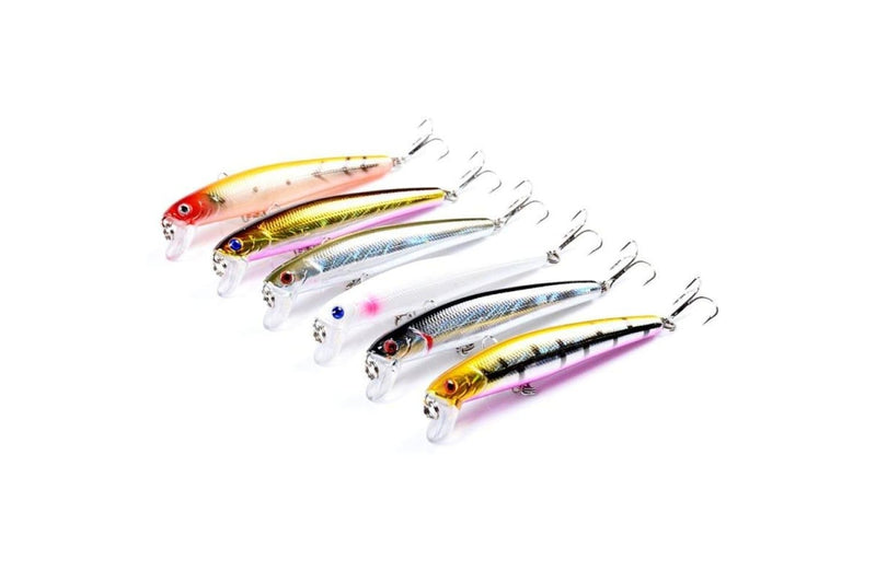 5 Piece Minnow Bionic Fake Bait 9.6cm/9.8g Plastic Floating Hard Bait