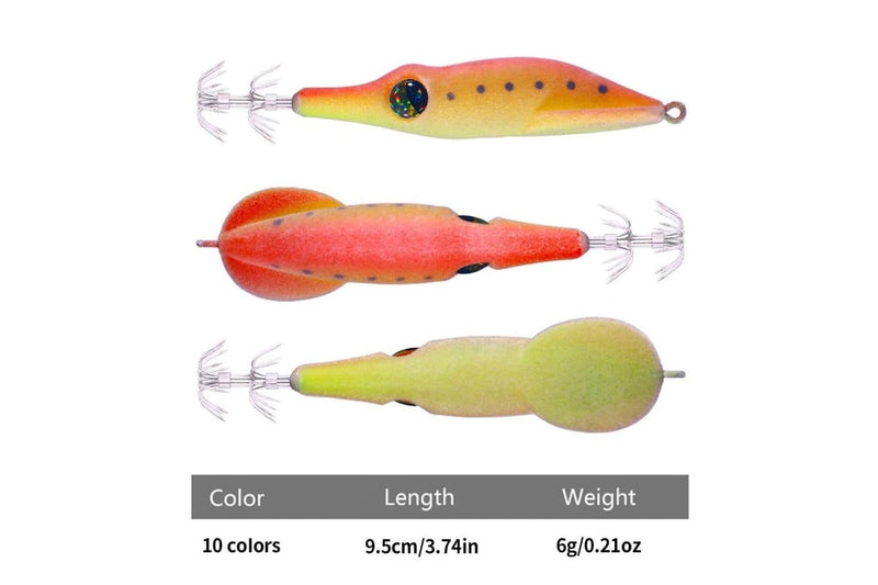 9.5cm 6g Squid Steel Shrimp Bionic Sea Fishing Lures