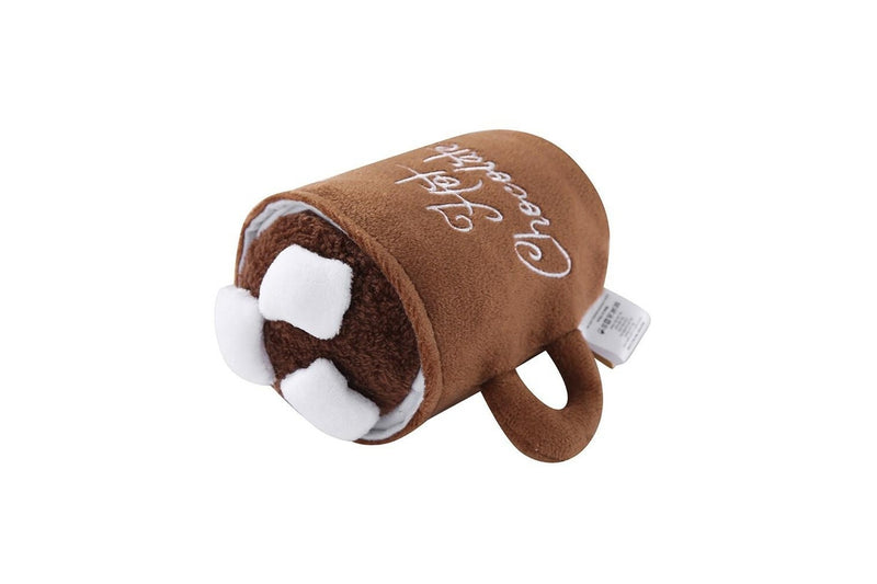 2x Paws & Claws Angry Animals Plush Soft Hot Choc Dog Pet Interactive Toy 15.5cm