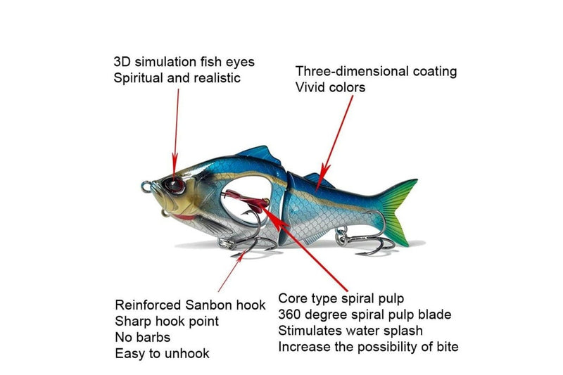 Slow Sinking Multi Section Fishing Lures