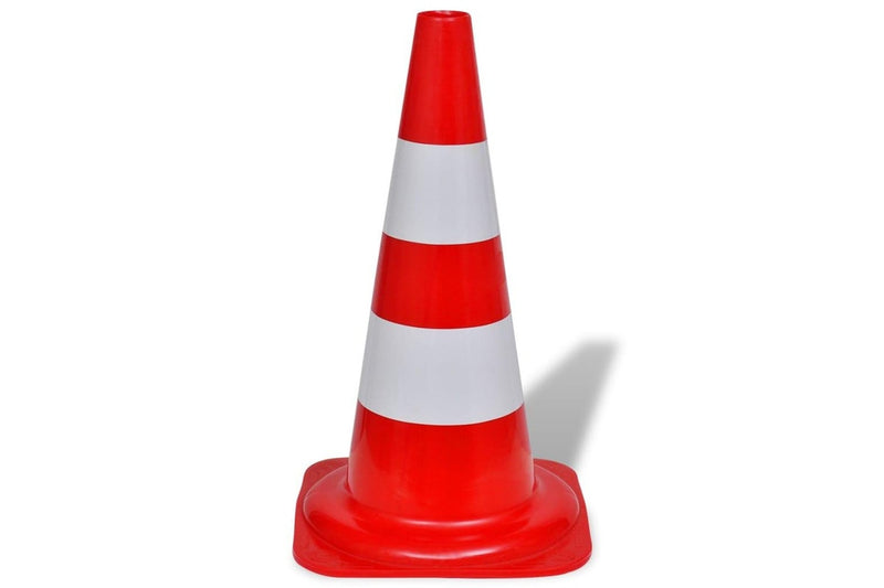 10 Reflective Traffic Cones Red And White 50 Cm