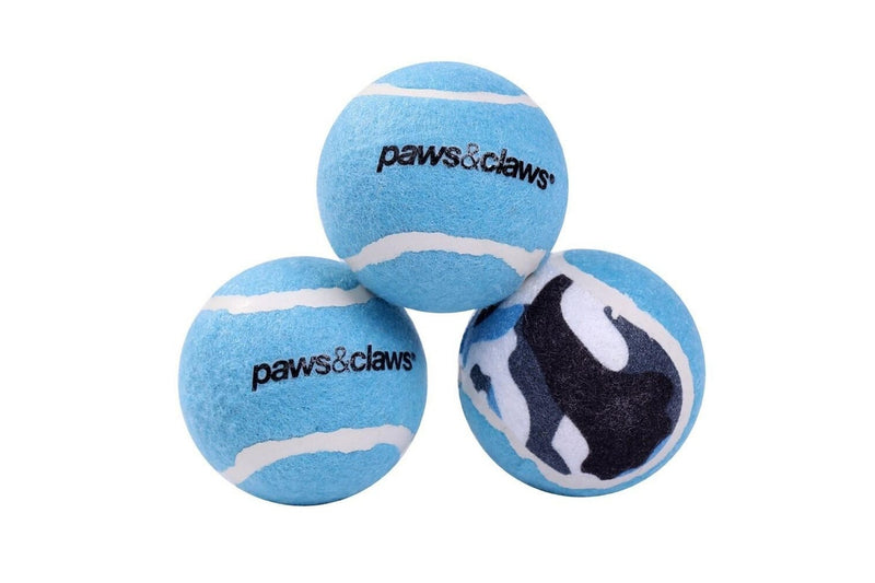 12PK Paws & Claws 6cm Tennis Balls Camo Dog Toy Interactive Fun Toys Play Assort