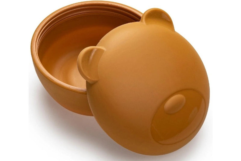 Melii: Silicone Animal Bowl with Lid & Utensils - Bear