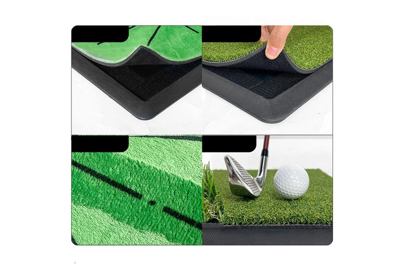 Replaceable Golf Practice Mat Set for Swing Path Feedback Training