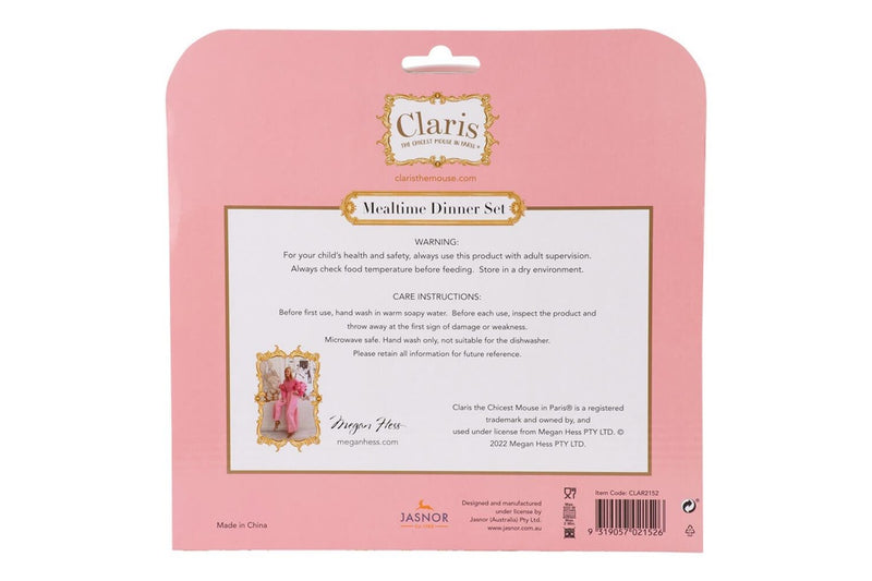 Claris: Kids 3 Piece Dinner Set - Pink