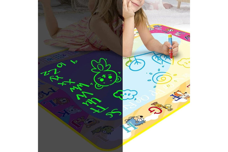 Reusable Water Drawing Mat Cartoon Doodle Painting Mat Kids Painting Writing Learning Toy Kit Letters Style