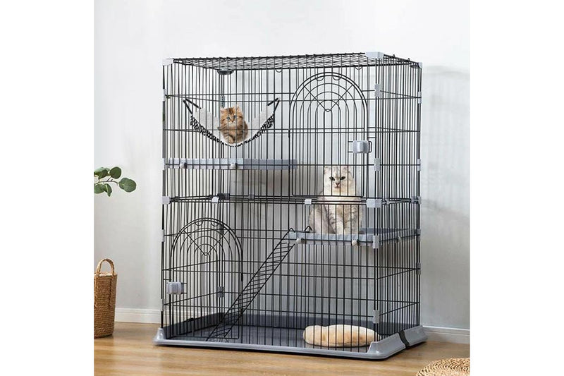 PETSWOL 2 Piece Reversible Cat Hammock - Spotted