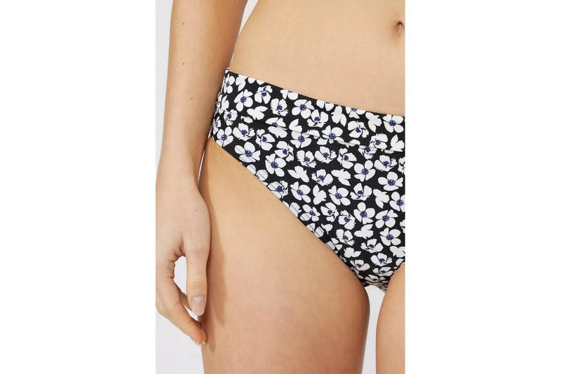 Debenhams Womens/Ladies Ditsy Print Bikini Bottoms (Black) (10 UK)