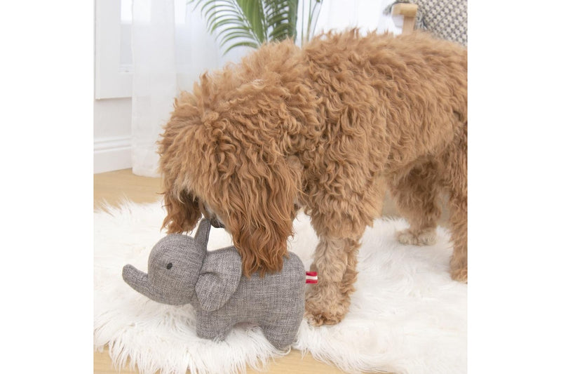 2PK Louie Living Urban Pet Dog Cat Durable Squeak Chew Bite Toy Eric Elephant