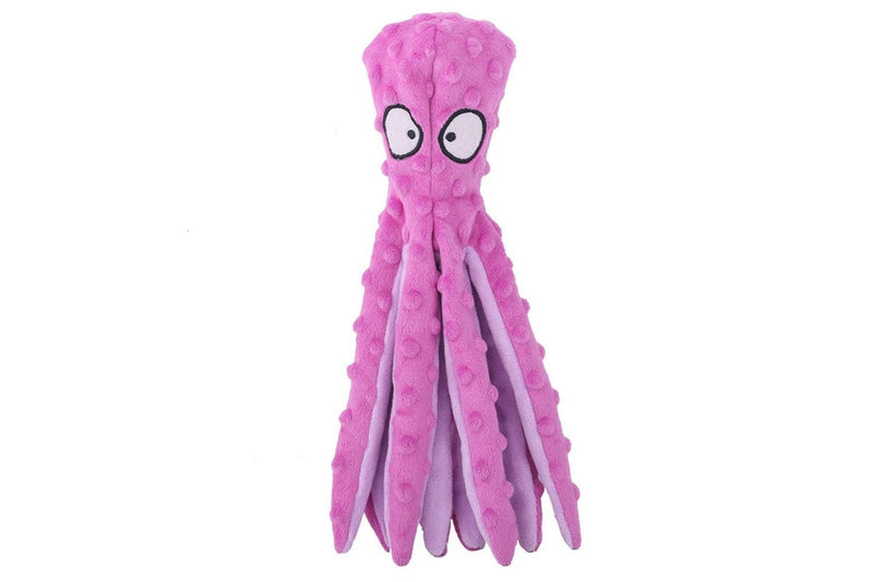 FancyGrab Dog Chew Toys Dog Squeaky Toys Octopus Squeaky Toys For Puppy Purple