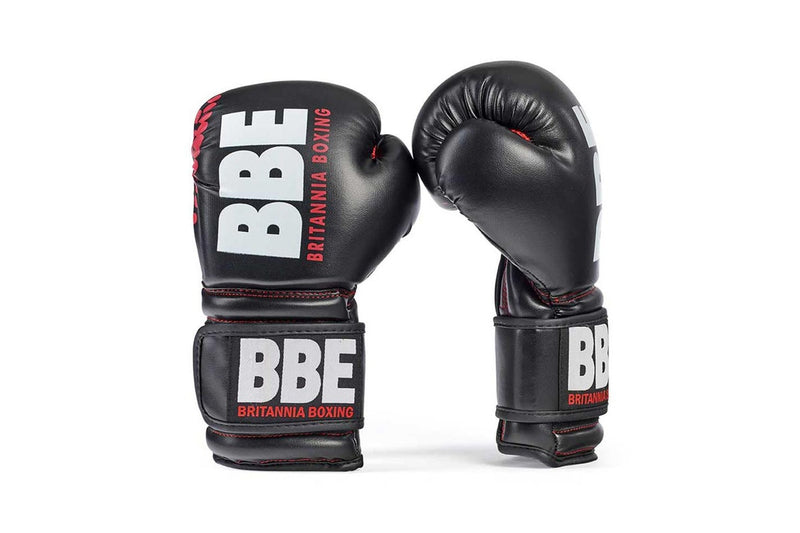 BBE Childrens/Kids Training Gloves (Black/Red) (8oz)