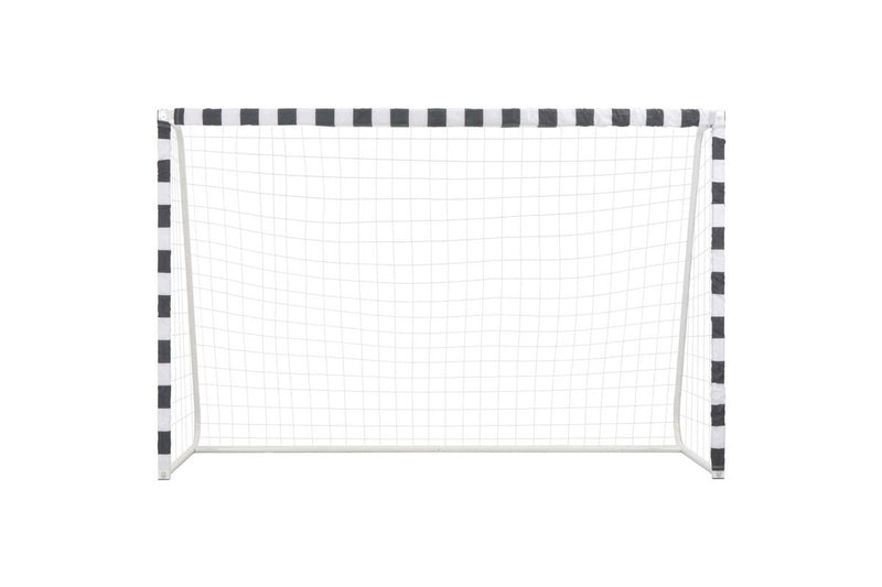 Soccer Goal 300X200x90 Cm Metal Black And White - One Size