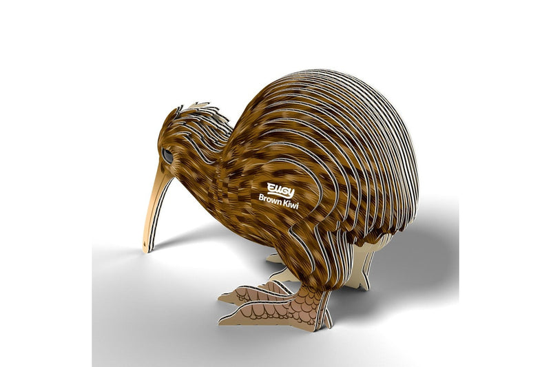 Eugy: Brown Kiwi #2 - 3D Cardboard Model