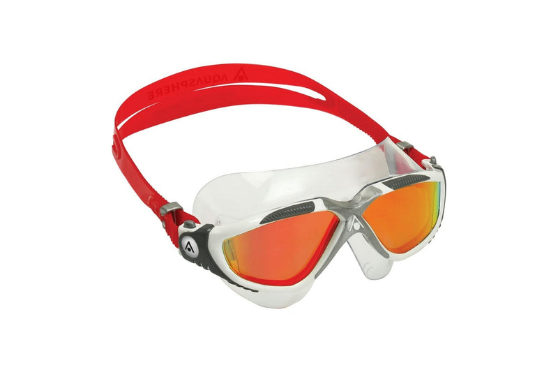 Aquasphere Unisex Adult Vista Mirrored Swimming Goggles (White/Silver/Red) (One Size)