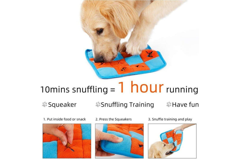 Durable Healthy Reversible Squeaker Slow Feed Sniffing Mat Chew Toy