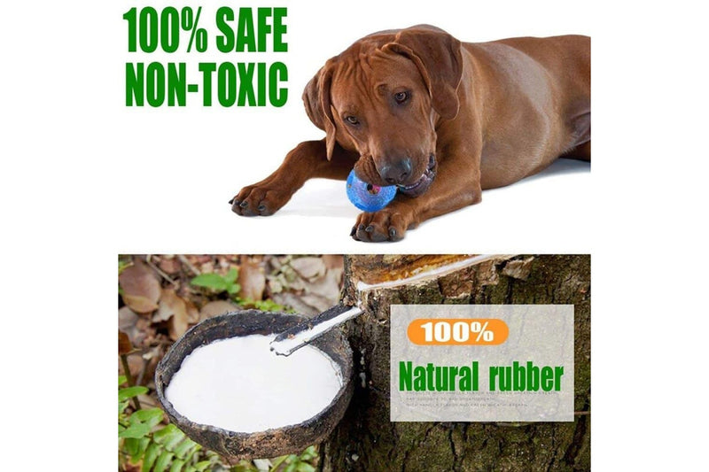 Durable Non-toxic Rubber Teeth Cleaning Food Dispensing Treat Ball For Small Medium Large Dogs