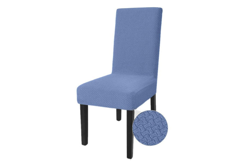 COMFEYA 2 Pack Checked Dining Chair Slipcover - Blue