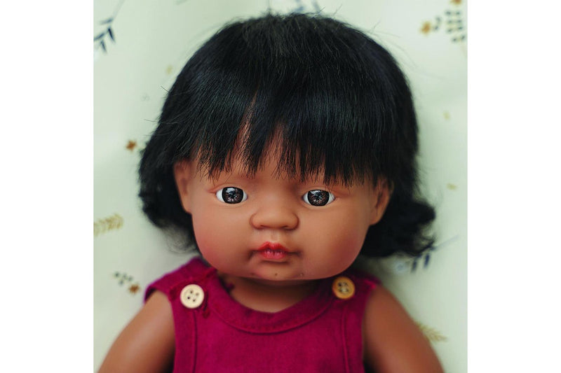 Miniland Baby Doll Hispanic Girl 38cm Lifelike Kids Fun Pretend Play Toy 10m+