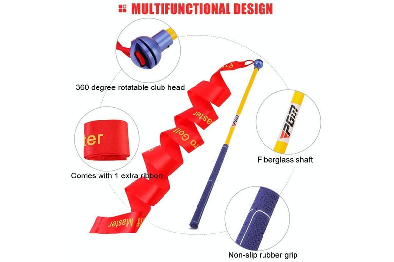 Hgb020 Golf Exerciser Ribbon Swing Stick Audible Practice To Improve Swing Speed