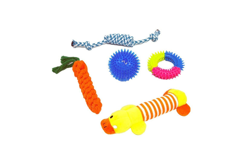 18Pcs Dog Chew Toys Set Pet Teething Toy Interactive Dog Toys