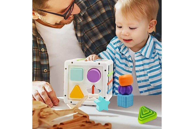 Baby Sensory Blocks Toy Shapes Sorter Toy Baby Montessori Toys Style 2