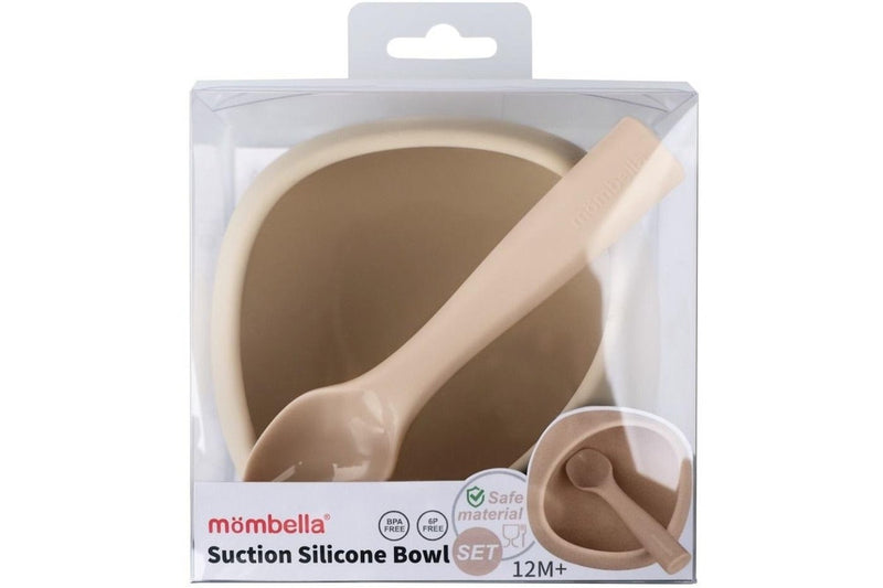 Mombella: Silicone Suction Bowl - Light Brown