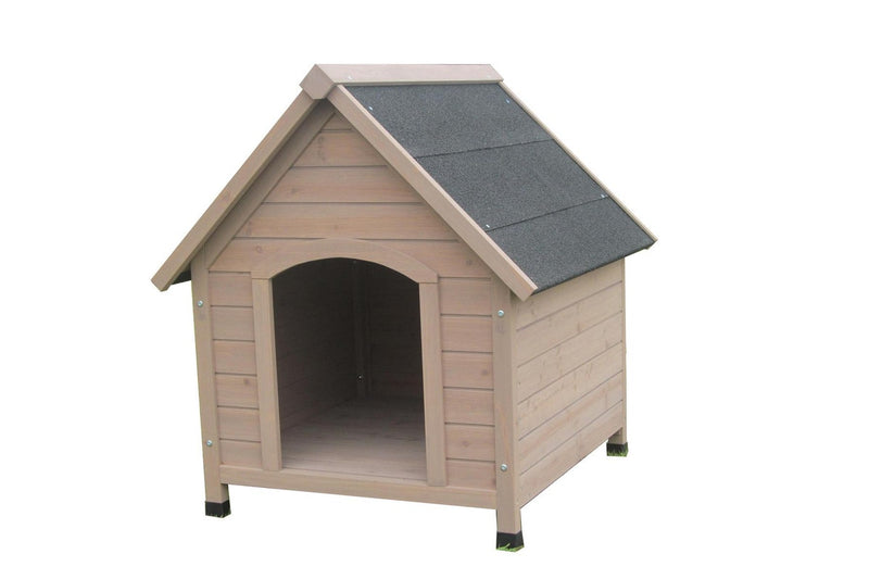 Solid Wood Outdoor Dog House Kennel - Medium