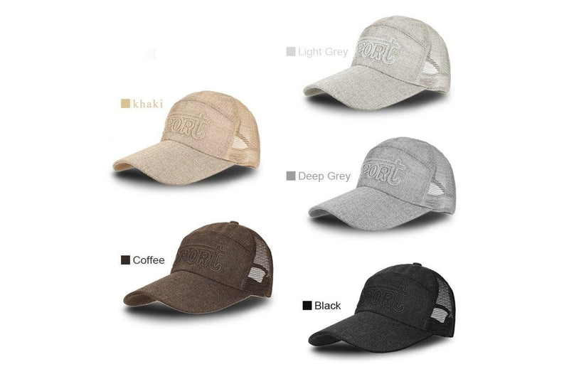 Spring Men And Women Baseball Cap Quick Dry Summer Visor Hat Breathable Casual Mesh Caps Camel - Standard