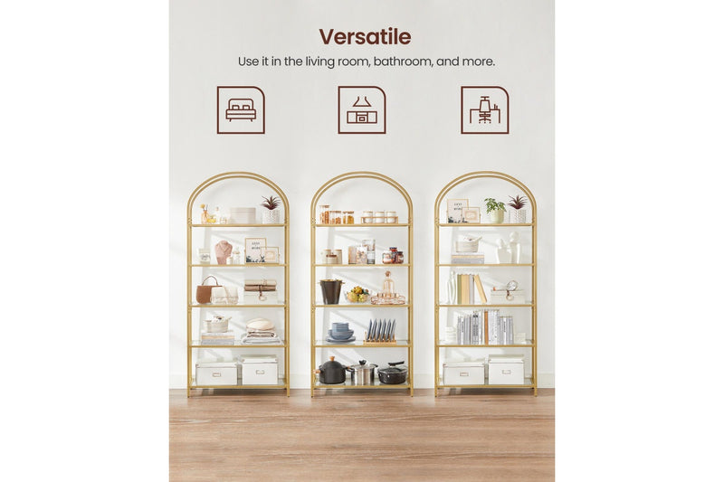 Vasagle 5-Tier Arch Glass Storage Shelf