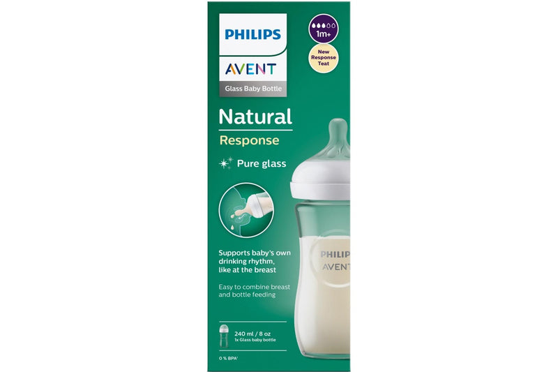 Avent: Natural Response Glass Bottle - 240ml (Single)