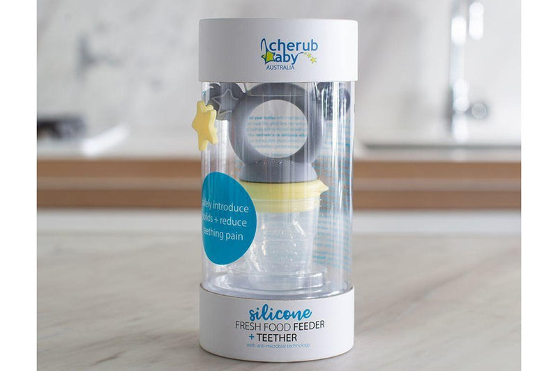 Cherub Baby Silicone Fresh Food Feeder & Teether - Lemon